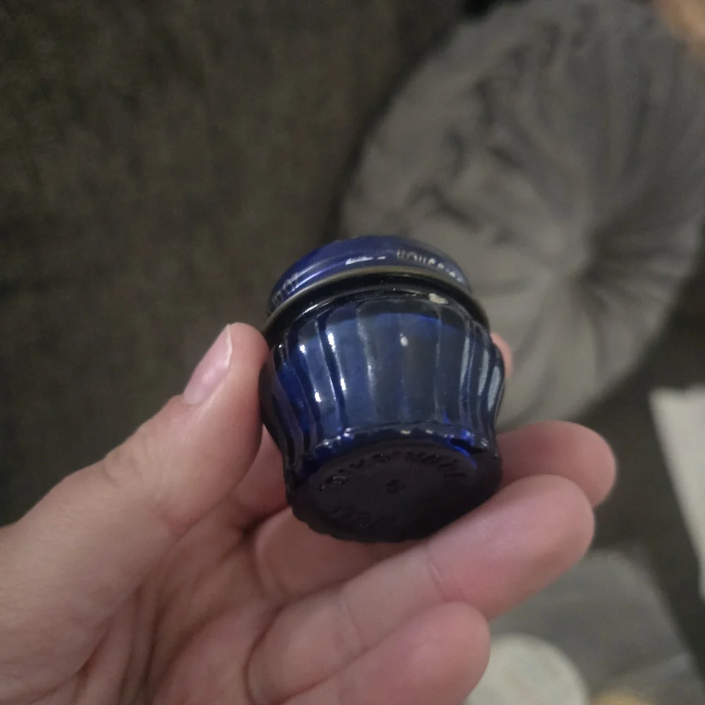 Mary Lowell | Vintage Hand Cream 1940s-1950s Cobalt Glass